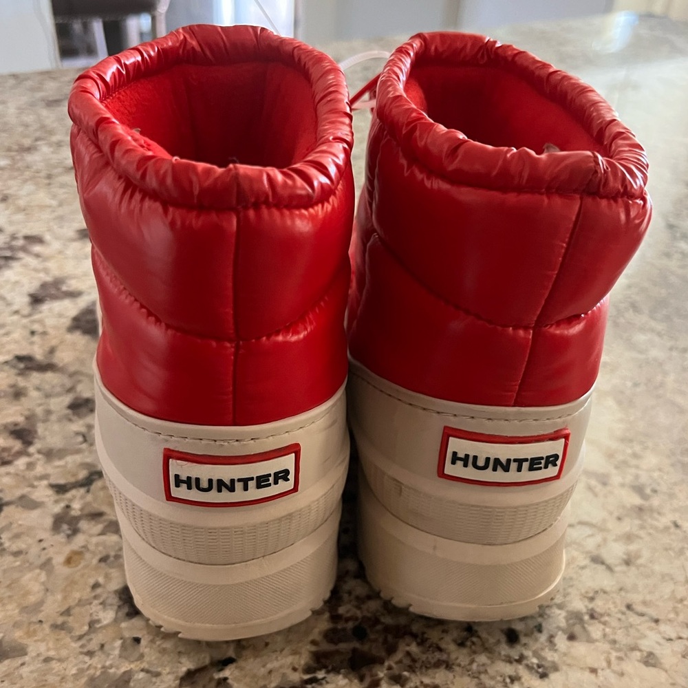 Hunter AMBLE RED PLATFORM INSULATED BOOTS US 9 $190 - Picture 7 of 9